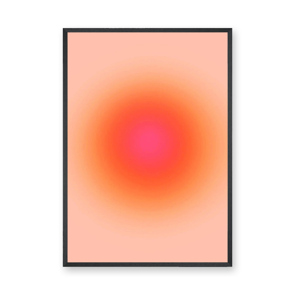 Abstract Modern Minimalist Wall Decor – Orange Pink Gradient Glow