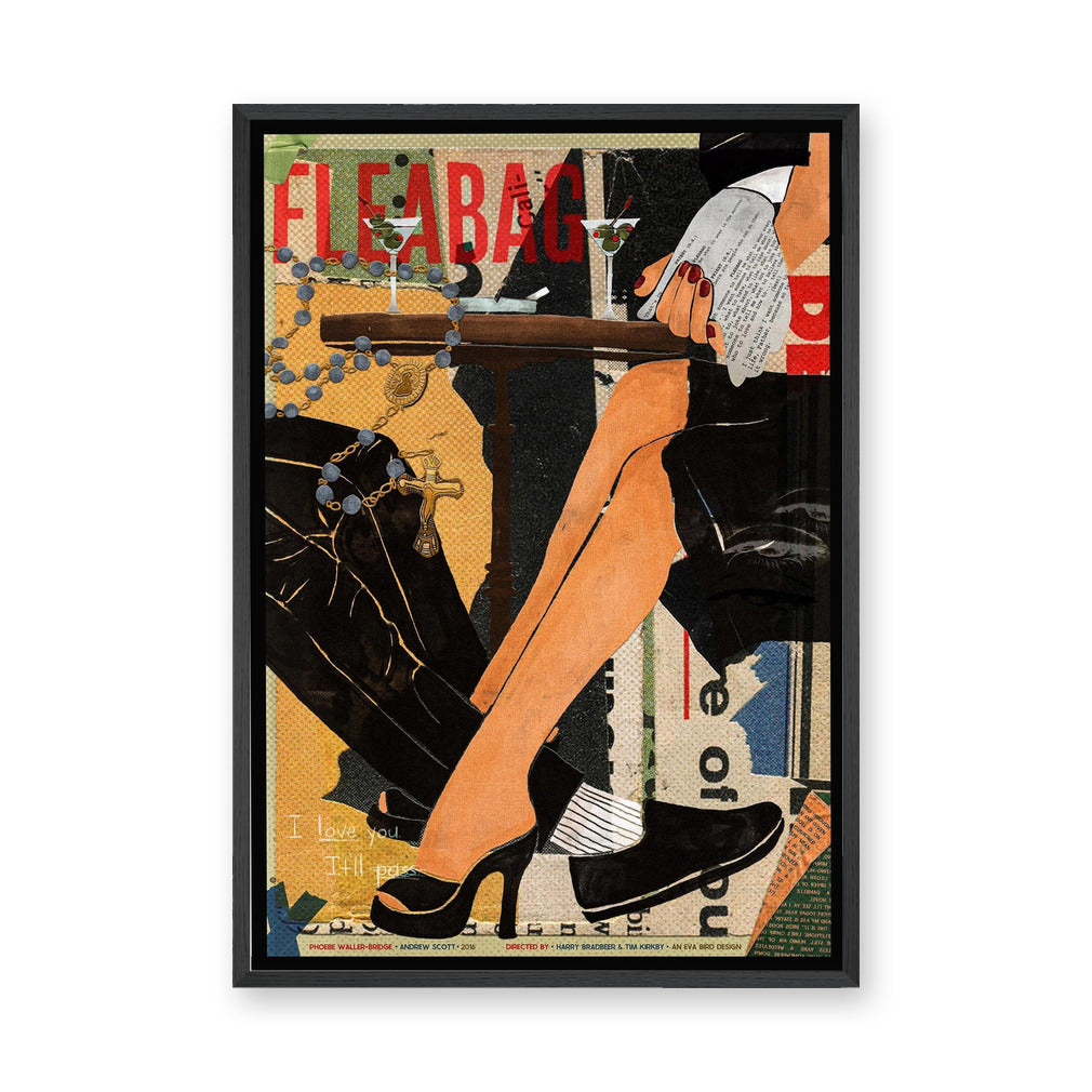Fleabag Collage Retro Typography Wall Art Print – Martini Rosary TV Print