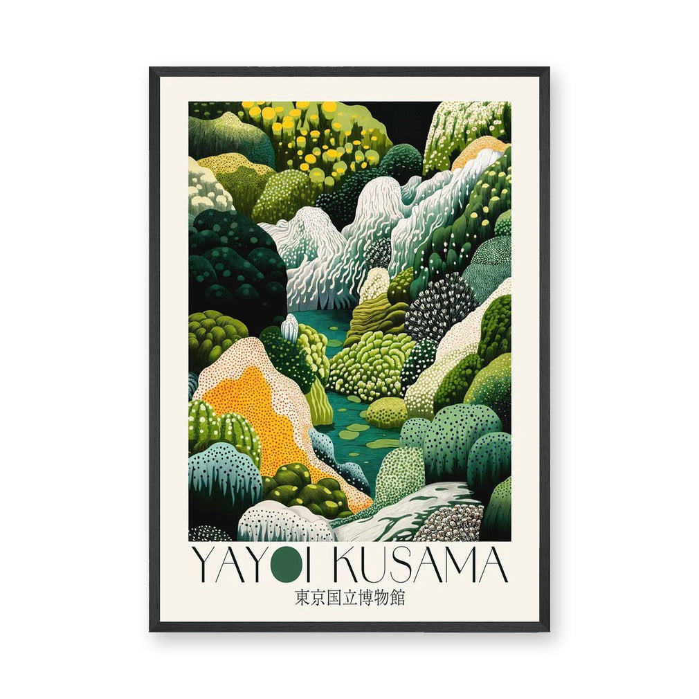 Garden Botanical Wall Art Poster – Dotted Kusama Landscape Print
