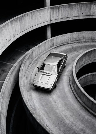 Lamborghini Jalpa Modern Wall Decor – Spiral Parking Ramp Photo