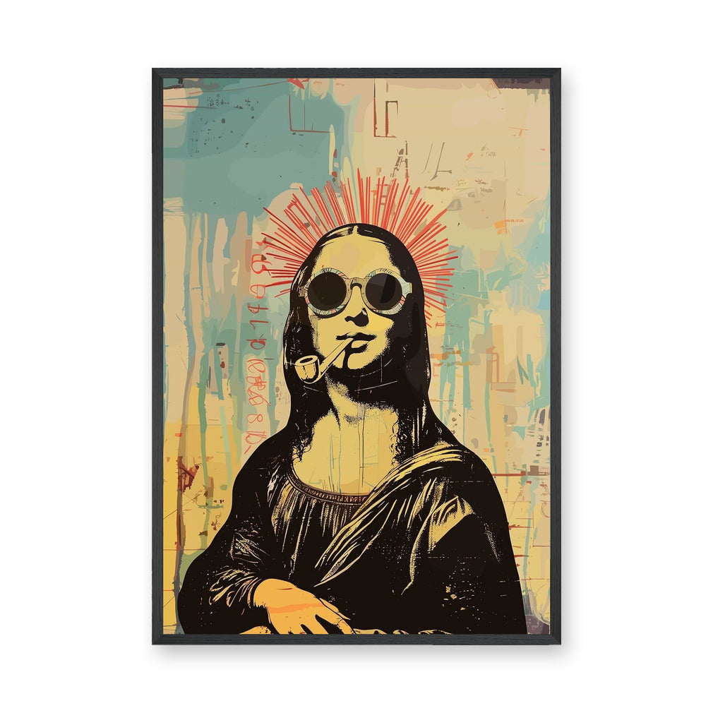 Portrait Pop Art Wall Decor – Mona Lisa With Sunglasses and Pipe