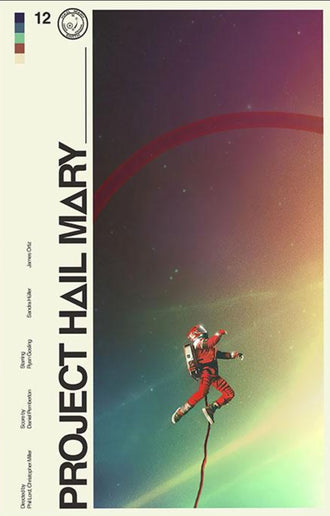 Project Hail Mary Astronaut Retro Wall Decor – Sci-Fi Typography Print