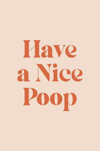 Typography Retro Wall Decor – Funny Have a Nice Poop Quote Print
