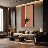 Abstract Art Minimalist Wall Art Poster – Terracotta Tan Modern Print