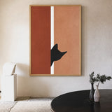 Abstract Art Minimalist Wall Art Poster – Terracotta Tan Modern Print