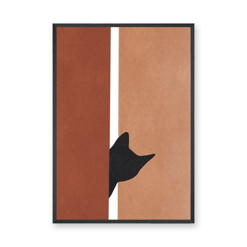 Abstract Art Minimalist Wall Art Poster – Terracotta Tan Modern Print