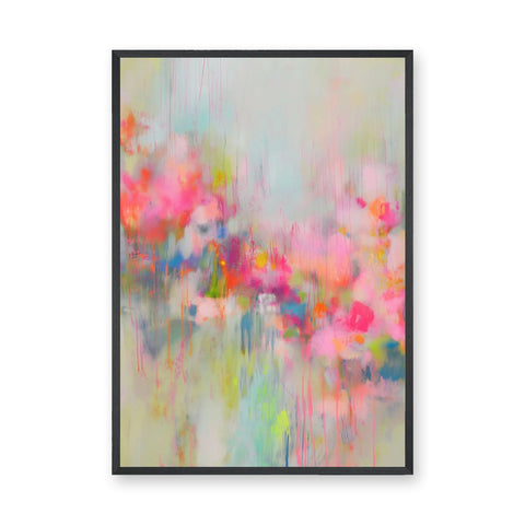 Abstract Art Modern Wall Art Poster – Colorful Pastel Drip Print