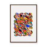Abstract Art Modern Wall Art Print – Colorful Swirl Tangle Print
