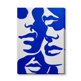 Abstract Art Modern Wall Decor – Cobalt Blue Organic Shapes on White