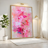 Abstract Art Modern Wall Decor – Pink Layered Brushstroke Print