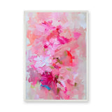 Abstract Art Modern Wall Decor – Pink Layered Brushstroke Print