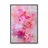 Abstract Art Modern Wall Decor – Pink Layered Brushstroke Print