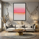 Abstract Gradient Modern Wall Decor – Soft Pink and Orange Horizon