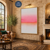 Abstract Gradient Modern Wall Decor – Soft Pink and Orange Horizon