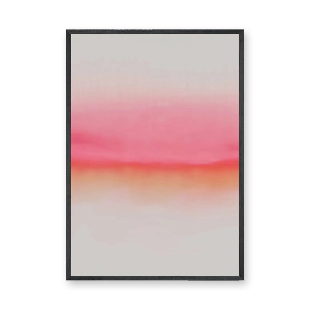 Abstract Gradient Modern Wall Decor – Soft Pink and Orange Horizon