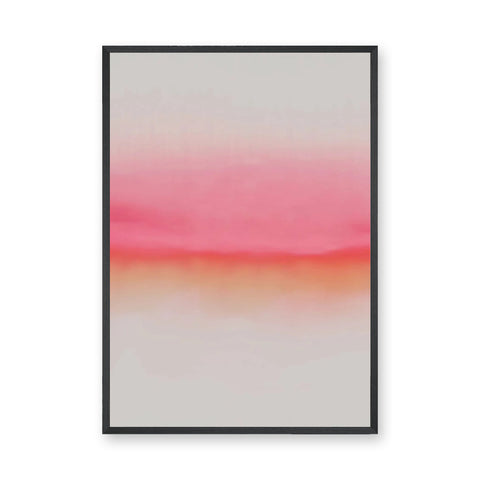Abstract Gradient Modern Wall Decor – Soft Pink and Orange Horizon