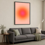 Abstract Modern Minimalist Wall Decor – Orange Pink Gradient Glow