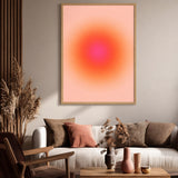 Abstract Modern Minimalist Wall Decor – Orange Pink Gradient Glow