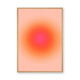 Abstract Modern Minimalist Wall Decor – Orange Pink Gradient Glow