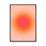 Abstract Modern Minimalist Wall Decor – Orange Pink Gradient Glow