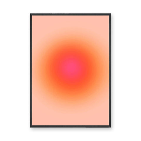 Abstract Modern Minimalist Wall Decor – Orange Pink Gradient Glow
