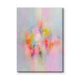 Abstract Modern Wall Art Poster – pastel drips in pink, blue, and yellow