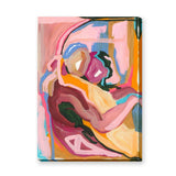 Abstract Modern Wall Art Print – Colorful Brushstroke Forms in Pink and Blue