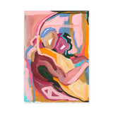 Abstract Modern Wall Art Print – Colorful Brushstroke Forms in Pink and Blue