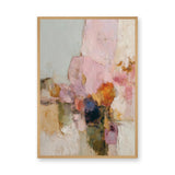 Abstract Modern Wall Decor – Soft Pink Textured Color Blocks