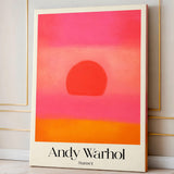 Abstract Sunset Pop Art Wall Art Poster – Pink and Orange Typography Print