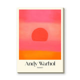 Abstract Sunset Pop Art Wall Art Poster – Pink and Orange Typography Print