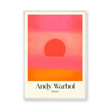 Abstract Sunset Pop Art Wall Art Poster – Pink and Orange Typography Print