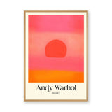 Abstract Sunset Pop Art Wall Art Poster – Pink and Orange Typography Print