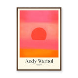 Abstract Sunset Pop Art Wall Art Poster – Pink and Orange Typography Print