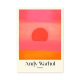 Abstract Sunset Pop Art Wall Art Poster – Pink and Orange Typography Print