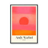 Abstract Sunset Pop Art Wall Art Poster – Pink and Orange Typography Print