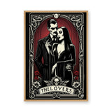 Addams Lovers Tarot Vintage Wall Art Poster – Gothic Couple Card Print