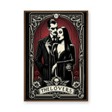 Addams Lovers Tarot Vintage Wall Art Poster – Gothic Couple Card Print