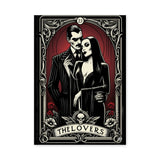 Addams Lovers Tarot Vintage Wall Art Poster – Gothic Couple Card Print