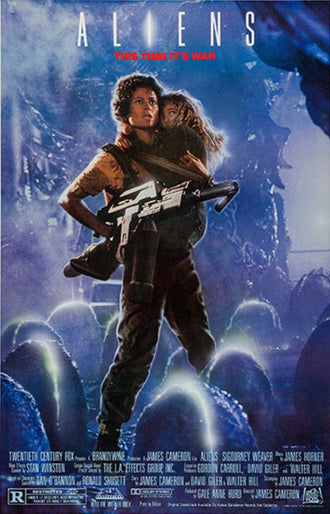 Aliens Movie Poster Retro Wall Decor – Ripley and Newt Sci Fi Print