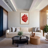 Anatomical Heart Surreal Watercolor Wall Art Poster – Embraced Red Heart