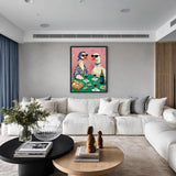 Animals Eclectic Wall Decor – Stylish Geese Wine Dinner Scene