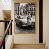 Aston Martin Fashion Photography Vintage Wall Art Poster – European City Scene