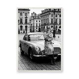 Aston Martin Fashion Photography Vintage Wall Art Poster – European City Scene