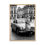 Aston Martin Fashion Photography Vintage Wall Art Poster – European City Scene