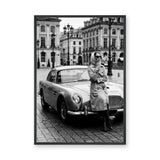 Aston Martin Fashion Photography Vintage Wall Art Poster – European City Scene
