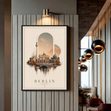 Berlin Cityscape Vintage Wall Art Print – Germany Travel Poster Print