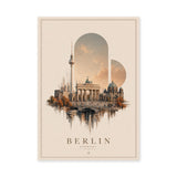 Berlin Cityscape Vintage Wall Art Print – Germany Travel Poster Print