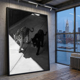 Big Cat Photography Modern Wall Art Print – Black and White Panther Jaguar Print