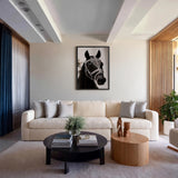Black Horse Modern Photography Wall Art Print – Jeweled Silver Bridle